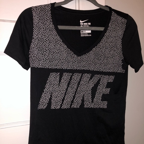 NIKE BLACK DRI-FIT SHORT SLEEVE TEE - Picture 3 of 5
